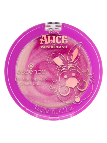 essence Disney Alice in Wonderland мултифункционален грим за устни и скули с реакция на pH цвят 01 Team Fun 3.6 гр.