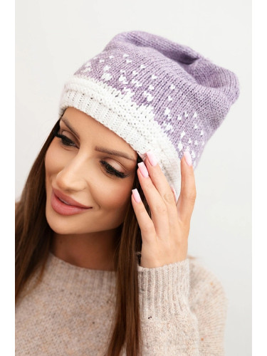 Kesi Women's winter wool hat with zirconia K453 graphite
