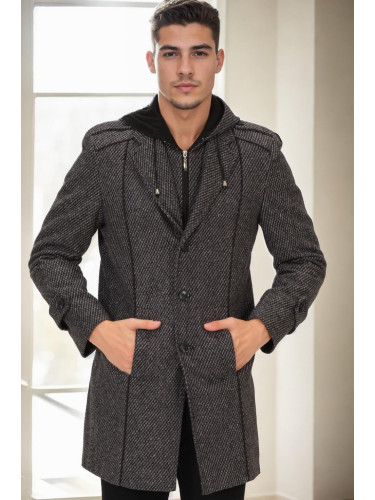 PLT9334 DEWBERRY MEN'S COAT-PRINT GREY