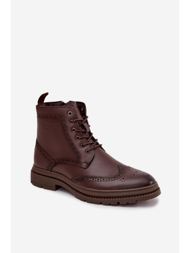 Мъжки кожени боти до глезена Lee Cooper