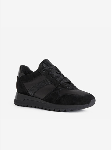 Black Women's Suede Sneakers Geox Tabelya - Women's