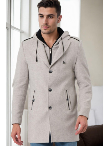 PLT9406 DEWBERRY MEN'S COAT-PRINT BEIGE