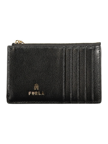 Черен кожен портфейл Furla