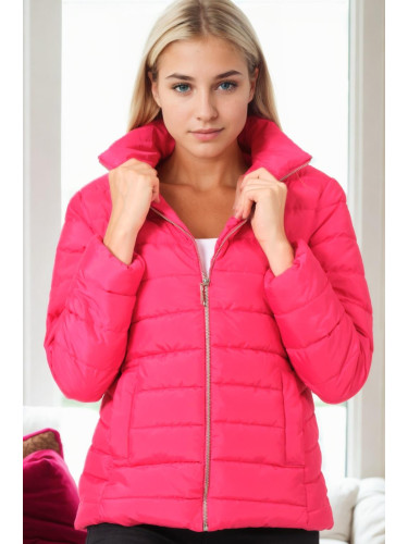 Z9746 DEWBERRY WOMEN'S COAT-FUCHSIA