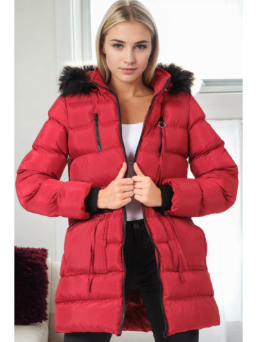 Z9763 DEWBERRY WOMEN'S COAT-BURGUNDY