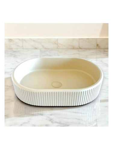 Мивка за плот 296х416мм в цвят по RAL Vigo Oval Stripes Solid Stone