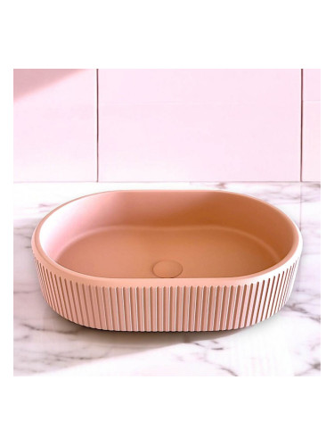 Мивка за плот 376х565мм в цвят по RAL Vigo Oval Stripes Solid Stone