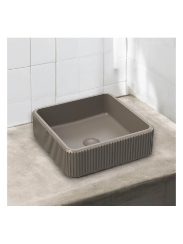 Мивка за плот 390х390х130 в цвят по RAL Vigo Square Stripes