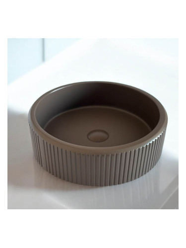 Мивка за плот 416х416х130 мм Vigo Round Stripes