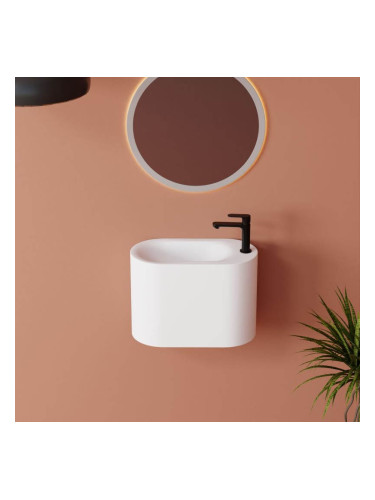 Стенна мивка за баня 42x22x30 см Canvas Solid Stone