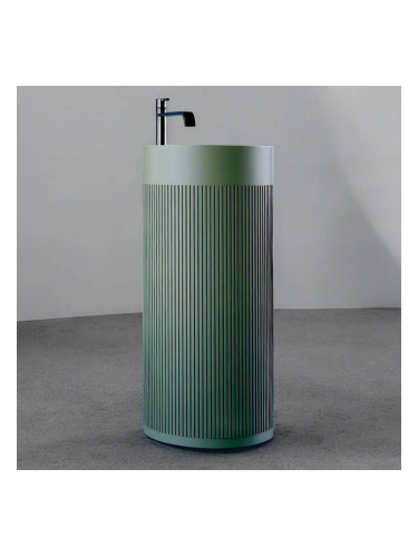 Свободностоящ умивалник ф36x90 см Vigo Round Stripes