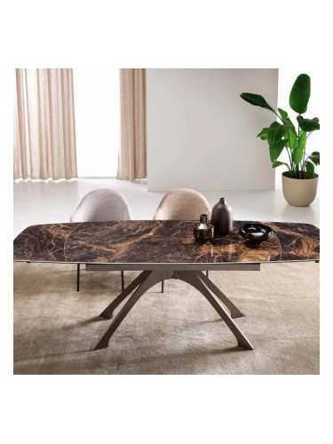 SPIDER - Разтегателна маса в кафяво