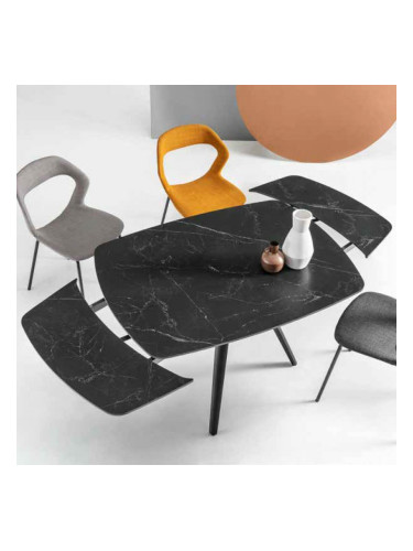 SING - Разтегателна маса с черен мраморен плот