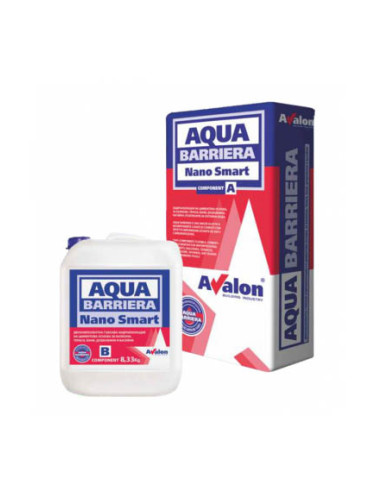 AQUA BARRIERA NANO SMART - двукомпонентна еластична нано хидроизолация 16кг