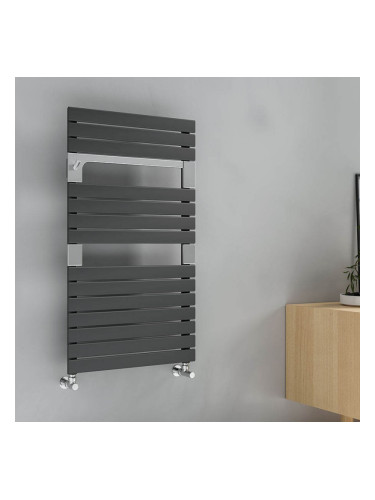 Водна лира за баня, антрацит - Crystal PREMIUM, 510 W, 952×550 мм