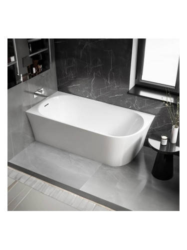 Свободностояща вана Queen Corner Left, Бял мат