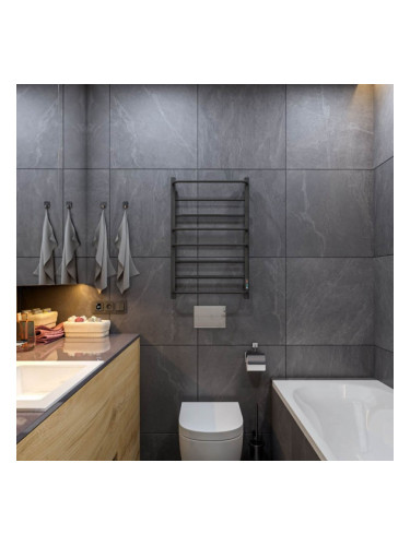 Електрическа лира за баня EF 800 L Черна