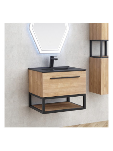 Елегантен PVC Шкаф за Баня "Симон" + умивалник