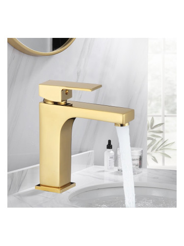 Месингов смесител за мивка ЯСМИНА ICF 1008866 GOLD