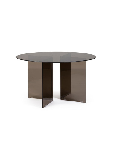 Маса със стъклен плот IRIDE RO AMBER D130