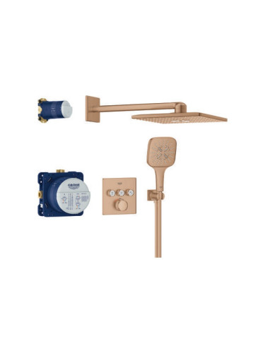 Grohtherm SmartControl - термостатен комплект за вграждане в розово злато 34864DL0