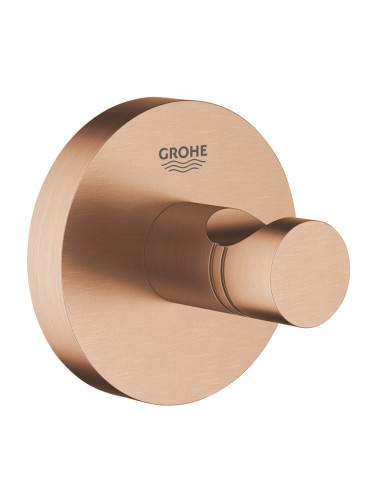 Единична закачалка за баня Essentials розово злато