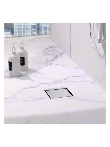 Подов сифон H57мм за вграждане на плочка 10х10 см, MIDI DRAIN