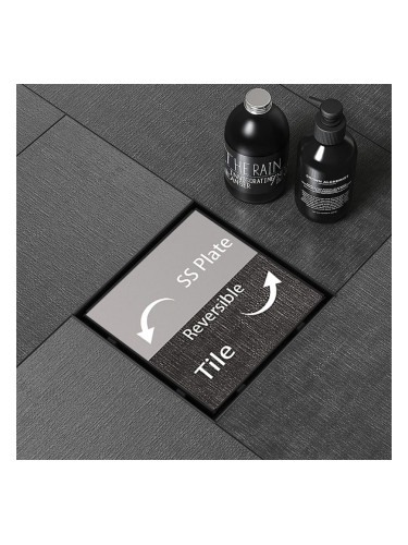 Подов сифон, черен EASY DRAIN 150/150мм 6415MB