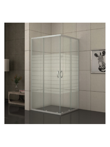 Душ кабина ICS 275/31NEW 80*80 EASY ASSEMBLE, стъкло с напречни линии