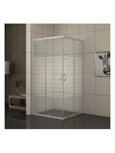 Душ кабина ICS 275/31NEW 90*90 EASY ASSEMBLE, Стъкло с напречни линии