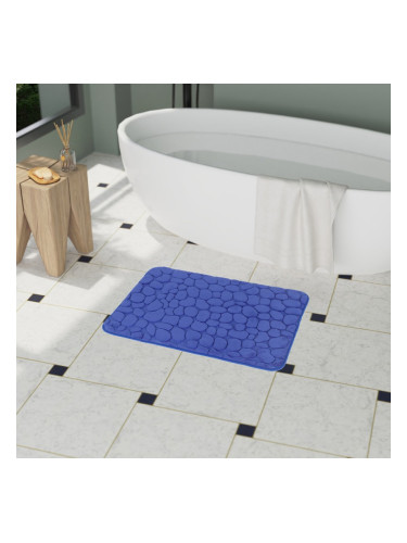 Синя постелка за баня с мемори пяна ICSC 188