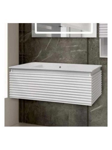 Долен шкаф за баня с умивалник Линеа 1000
