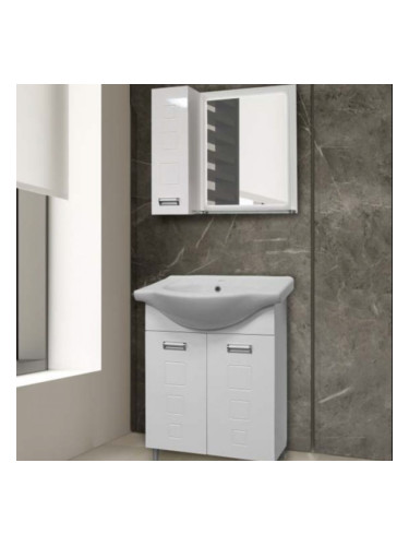 Комплект горен и долен шкаф за баня Лъки