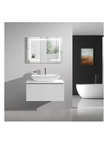 Комплект мебели за баня Селесте с долен шкаф, мивка и LED огледало