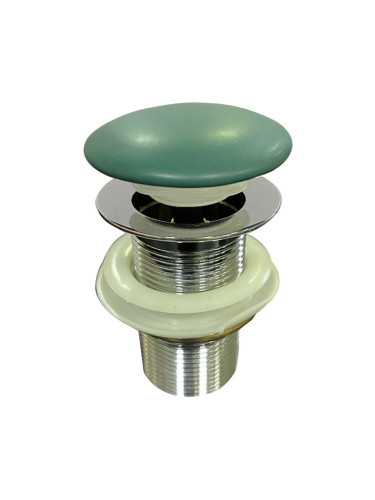 Клик сифон за умивалник IC CC76WO DG с тъмно зелена капачка