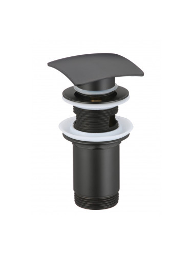 Черен месингов сифон IC F706 B с преливник