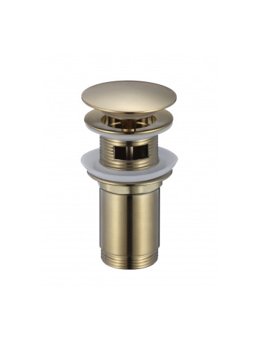 Месингов сифон с преливник в златисто