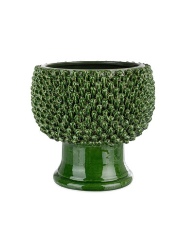 Класическа зелена ваза с шишарки