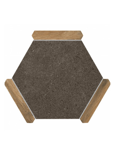 SACRAMENTO GRAFITO OAK – шестоъгълен гранитогрес