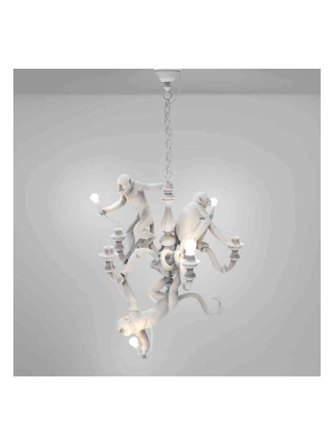 Висящ полилей Маймунки Бял D800/H800 F1678