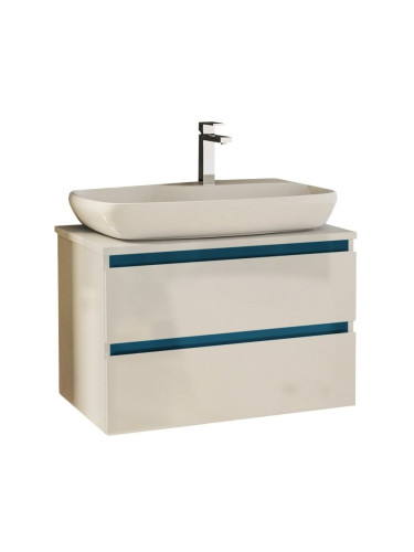 Шкаф за баня NOVE с порцеланова мивка и 2 чекмеджета