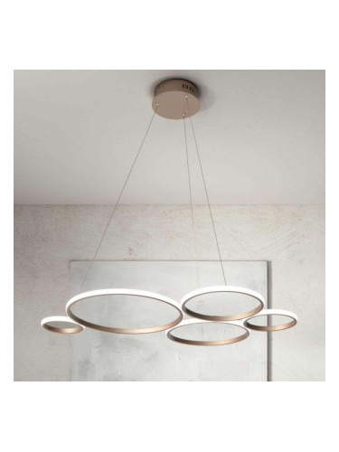 Полилей LED Ondaluce Pois, 60W, 4000K, 5980lm, златист