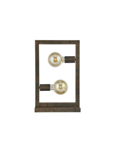 Рустикална настолна лампа Oblong с два източника на светлина