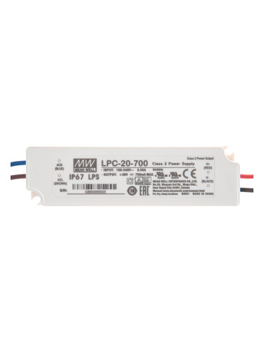 LED захранване LPC-20-700, 9-30V, 700mA, 21W, IP67