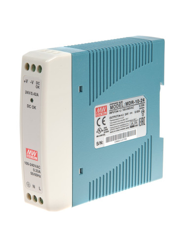Захранване, за DIN шина, 0.42A, 24VDC, 10W, IP20, MDR-10-24
