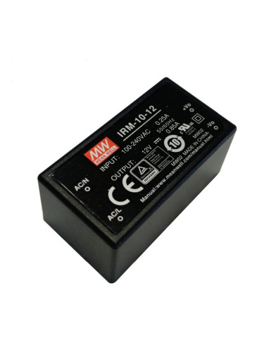 Захранване 0.85A/12VDC, 10.2W, IP20, IRM-10-12
