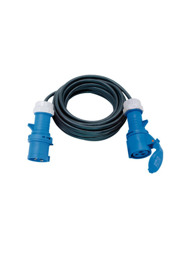 Удължител с щепсел и контакт CEE 230V/16A, 10m, 3x1.5mm2, IP44, черен/син, Brennenstuhl, 1167650110