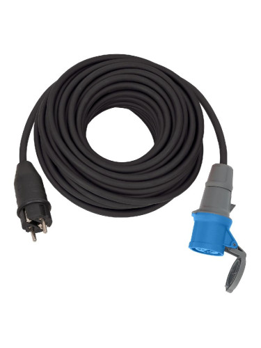 Удължител с щепсел Шуко и контакт CEE 230V/16A, 25m, 3x2.5mm2, IP44, 1132910100
