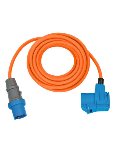 Удължител с щепсел CEE и контакт CEE/шуко, 230V/16A, 10m, 3x2.5mm2, IP44, оранжев, Brennenstuhl, 1167650510
