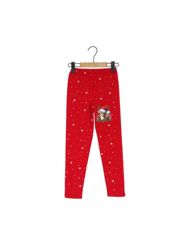 Весел коледен детски клин за момиче с картинка на еленче и снежинки